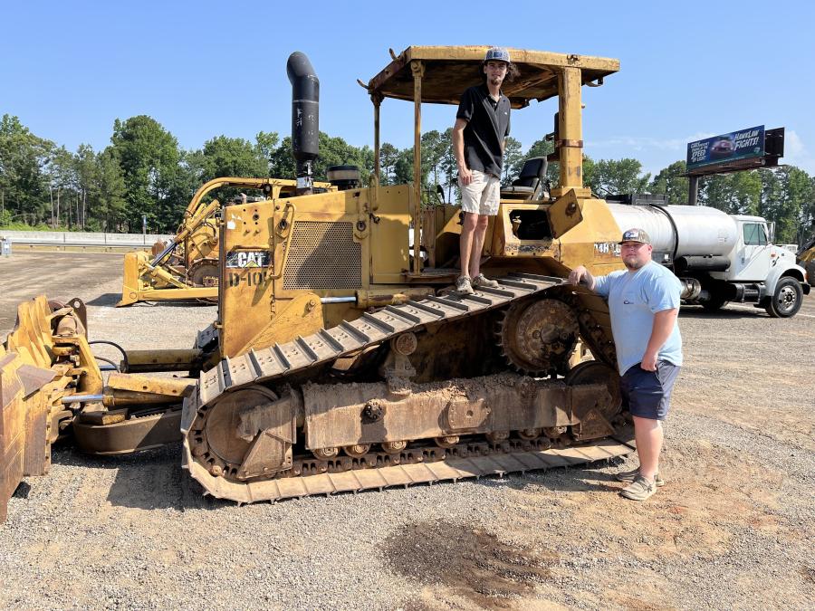 Cody Malone (L) and J.P. Copelan, both of C.M. Grading in Anderson, S.C., looked over this Cat D4H LGP dozer.
(CEG photo)