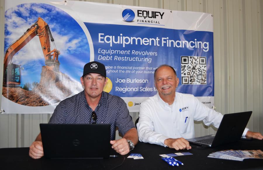 Onsite each day and taking care of their customers’ needs are Todd Johnson (L) of Palomar Insurance Corp. and Joe Burleson of Equify Financial.  
(CEG photo)