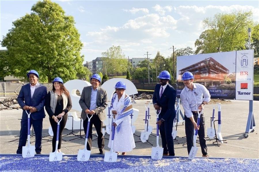 The fully funded $75 million development will become home to cutting-edge collaborative programs including the Arthur M. Blank Innovation Lab, the Center for Black Entrepreneurship and the Spelman Museum of Art. (Turner Construction photo)