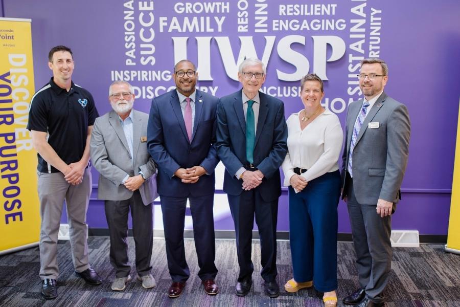Gov. Tony Evers announced the Wisconsin Economic Development Corp. grant at UW-Stevens Point June 21. (Photo courtesy of the University of Wisconsin — Stevens Point)