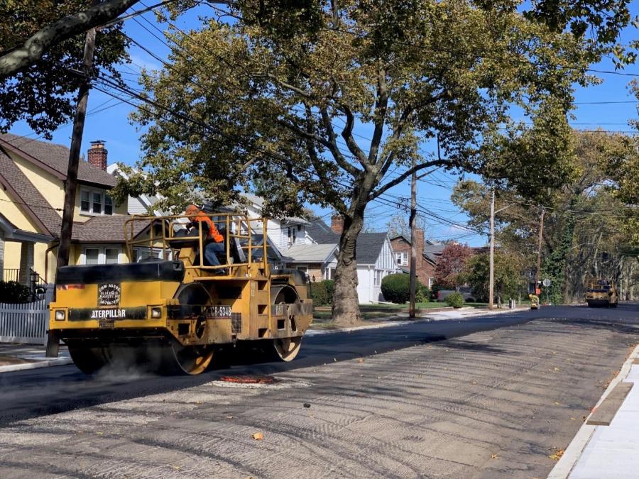 More than 70,000 sq. ft.of repaved roadway covers nearly 2 mi. of new water mains and sewers throughout South Jamaica and St. Albans. (Photo courtesy of NYC Department of Environmental Protection)