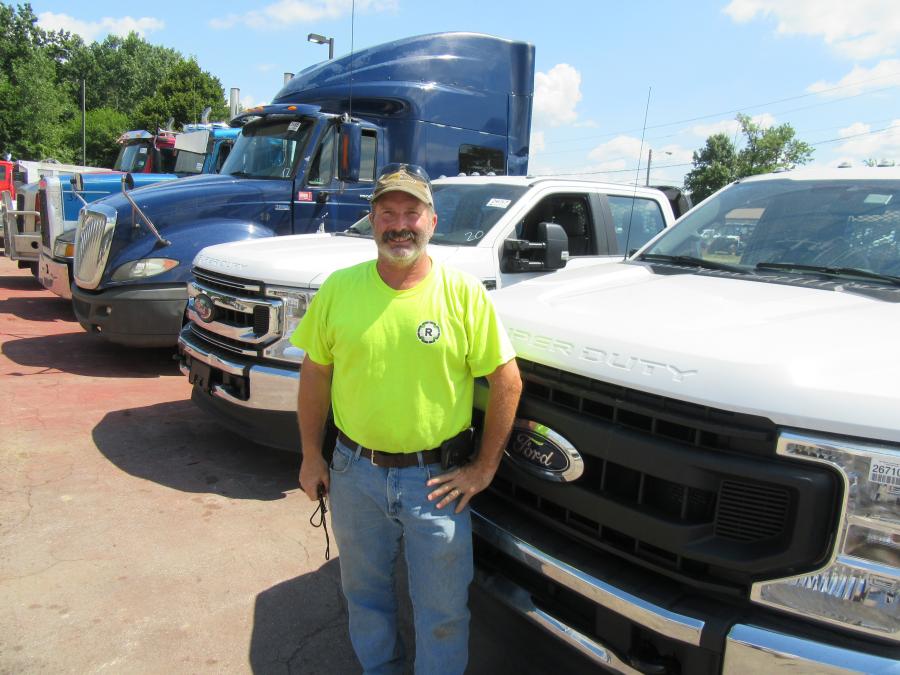 Steve Heist of Robertson Construction purchased a few trucks at the auction.
(CEG photo)
