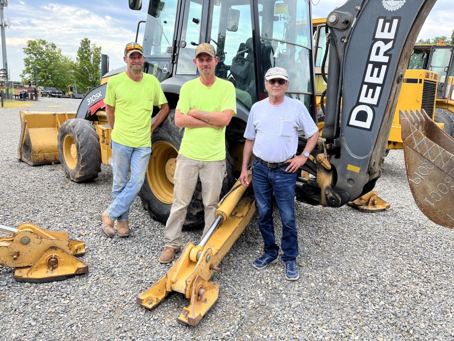 (L-R) are John Hofawger, Ray Lowe and Hamid Nejai, all of Prentice Lowe & Son Excavating & Hauling in Franklin County, Va. (CEG photo)