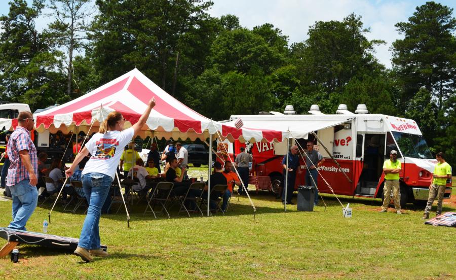 The event was a great opportunity for attendees to enjoy lunch, networking with Sandvik and Country Boy Supply representatives and maybe a moment to unwind from the work week and toss a couple games of cornhole. (CEG photo)