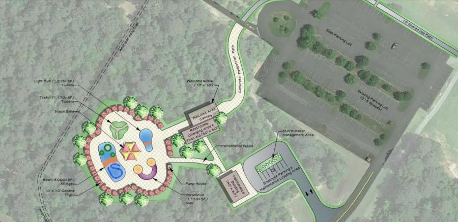 The splash pad is set to be located west of the eastern parking lot at Trap Pond State Park. (Delaware State Parks photo)