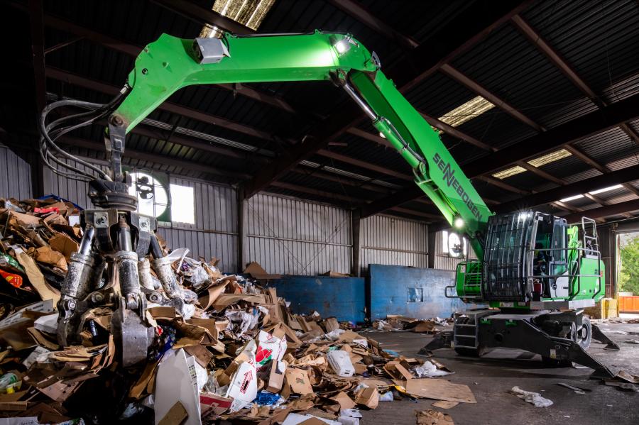 Champion Waste & Recycling Services uses SENNEBOGEN material handlers at its facility in Dallas.