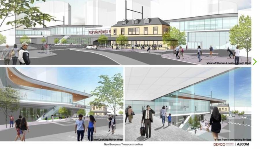 A plan to use $49 million in state money to renovate and modernize the New Brunswick Train Station was unveiled. (Image courtesy of DEVCO)