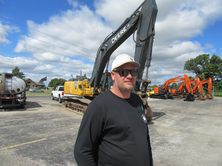 Tom Sawyer of Sawyer Site Service was on the hunt for excavators and skid steer attachments.
(CEG photo)