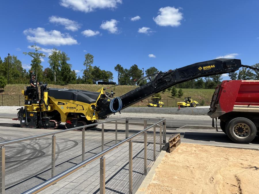 Among the equipment for building professionals to inspect at the BOMAG event, north of Columbia, were its compaction, milling, paving and reclaiming/stabilizing machines for roadbuilding and other construction projects.
(CEG photo)