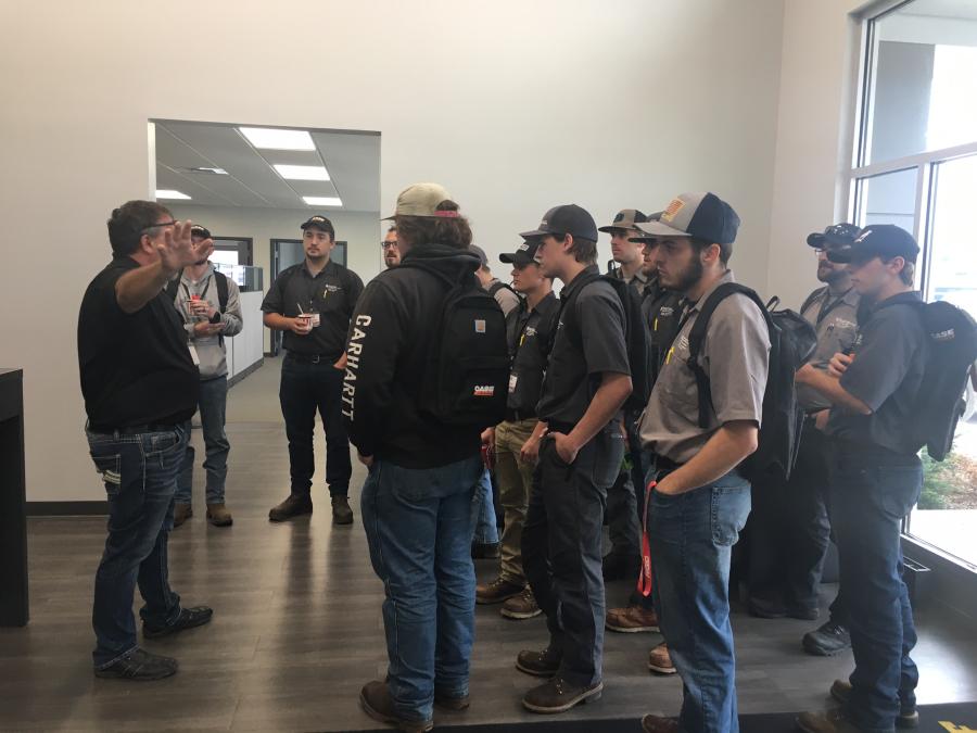 Pennsylvania College of Technology students get ready for their tour of Groff Tractor & Equipment’s facility in Mechanicsburg, Pa.
(CEG photo)