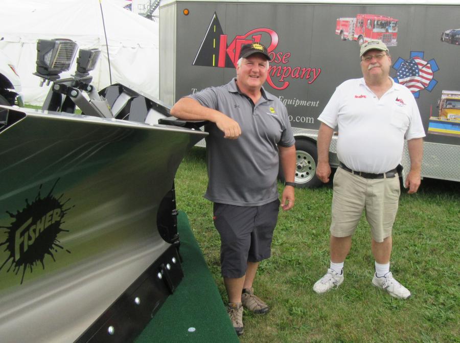 Fisher Engineering’s Norm Klimko (L) was on hand at the KE Rose Company equipment display and joined Erich Rose to discuss the dealership’s upfitting and winter maintenance equipment.
(CEG photo)