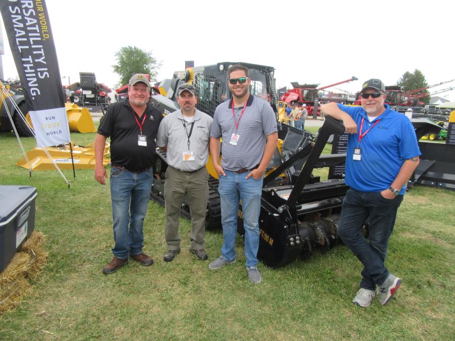(L-R): Murphy Tractor and Equipment’s Pete Brown, Perry Kraft, Mark Tracy and JJ Sutphin were ready to discuss the dealership’s lineup of John Deere equipment. 
(CEG photo)