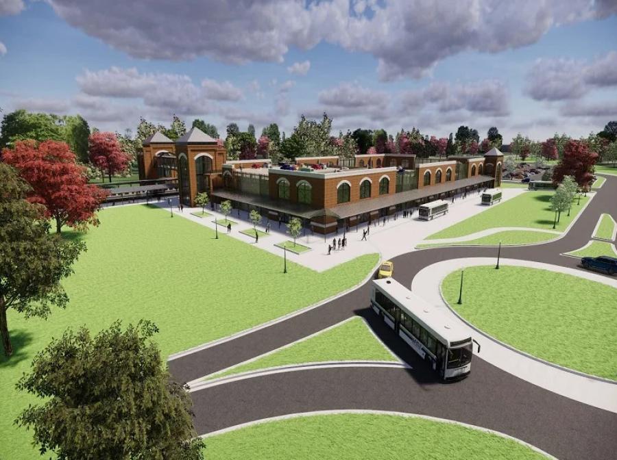 The new Claymont station is being built with an investment of $71 million. (Rendering courtesy of Delaware.gov)