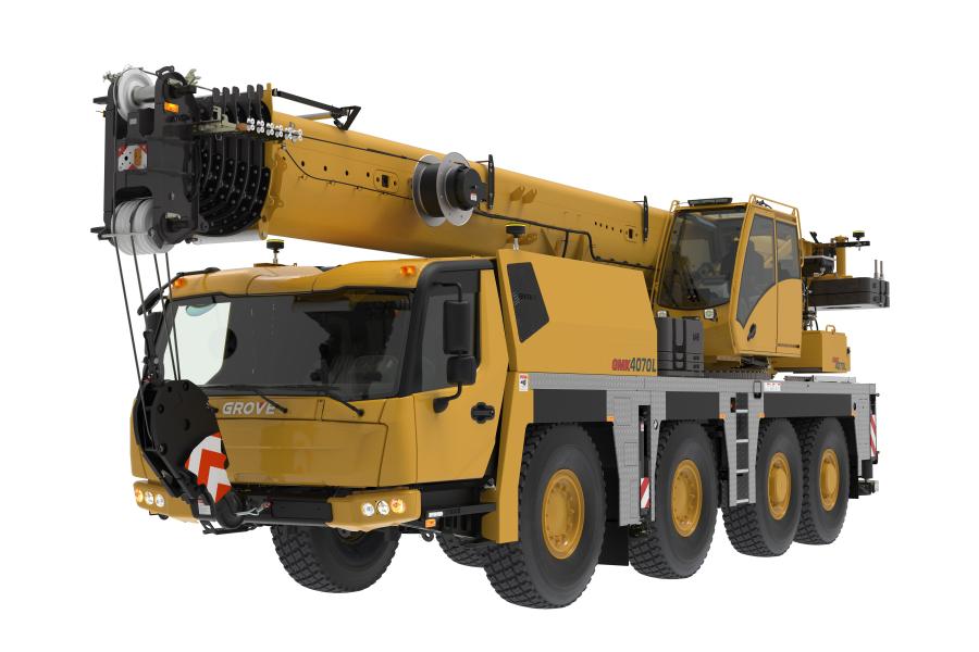 The 77 ton GMK4070L boasts the strongest load charts and the longest boom in its class at 197 ft.