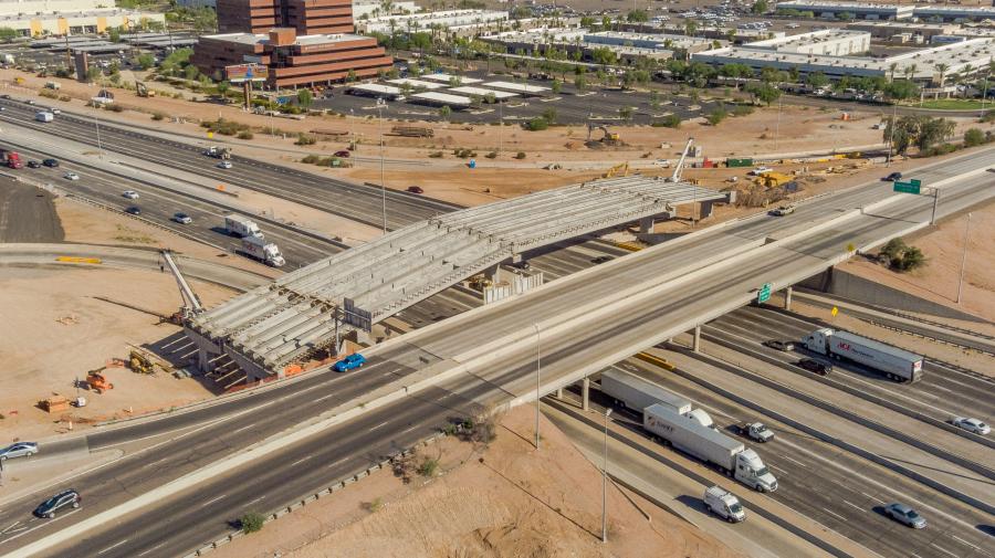 Broadway Curve Constructors, a joint venture of Pulice Construction Inc., FNF Construction Inc. and Flatiron Constructors Inc., are performing significant upgrades on a stretch of I-10 in Phoenix, a project valued at $776 million.
(Photo courtesy of ADOT)