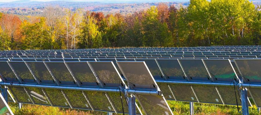 The Three Corners Solar project in Benton, Clinton and Unity Township in Kennebec County, Maine, began construction in November 2022. (Photo courtesy of Longroad Energy)
