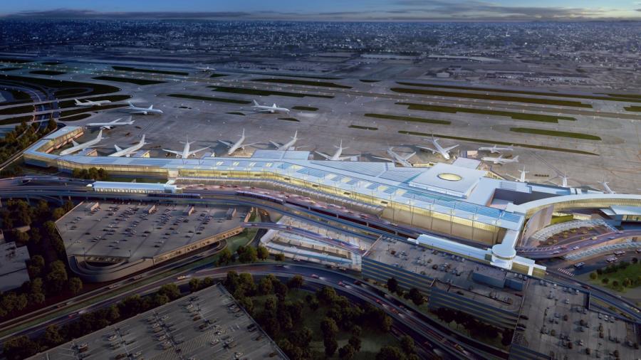 A rendering of the new Terminal 6 at JFK Airport, where construction is set to start next year.
(Rendering courtesy of the Port Authority of New York and New Jersey)