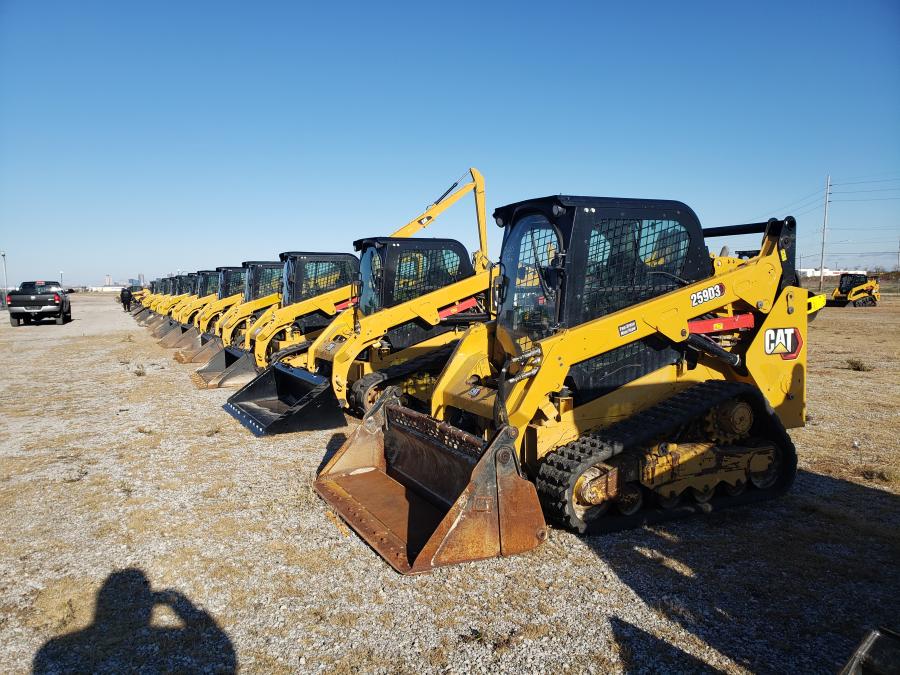 The Nov. 18 auction featured more than 50 Cat skid steers. (CEG photo)