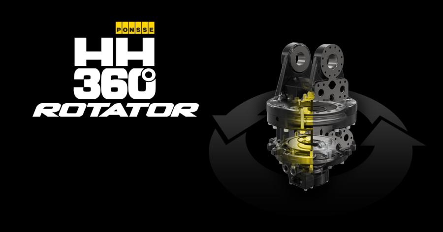 The Ponsse HH360 rotator is available for H6, H7, H8, H7 HD, H8 HD, H7 HD Euca and H8 HD Euca harvester heads when installed as a loose head installation.
