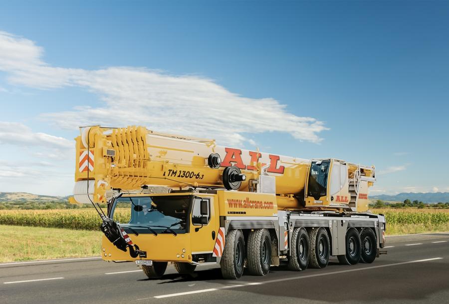 The 360-ton Liebherr LTM 1300-6.3, the first-ever in the ALL fleet, has an impressive 295-ft. boom.