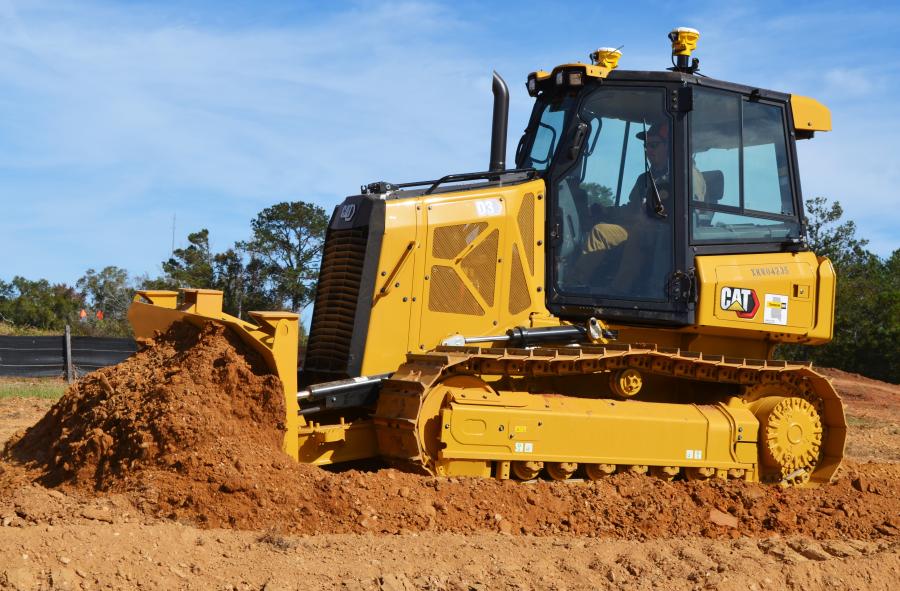 The Cat D3 dozer with Sitech grade control system achieved tremendous accuracy for the demo operators. (CEG photo) 
