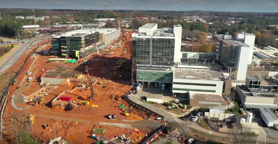 The Georgia Department of Community Health gave Northside the green light to add seven additional stories onto the construction that is gearing up to include 146 more patient beds at Northside Gwinnett, for a total of 696 beds. (Batson-Cook Construction photo)