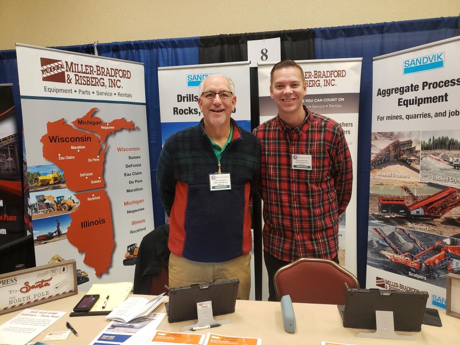 Dave (L) and Devan Bawinkel of Miller-Bradford & Risberg had information for attendees on the company’s equipment lines.
(CEG photo)