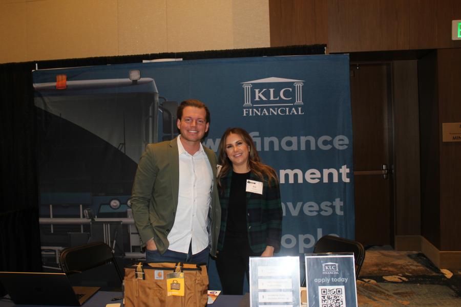 From KLC Financial of Minnetonka, Minn., are Gyles Uhlenhopp and Erin Rasmus, business development. KLC Financial leases and finances capital equipment and assets for businesses nationwide.
(CEG photo) 