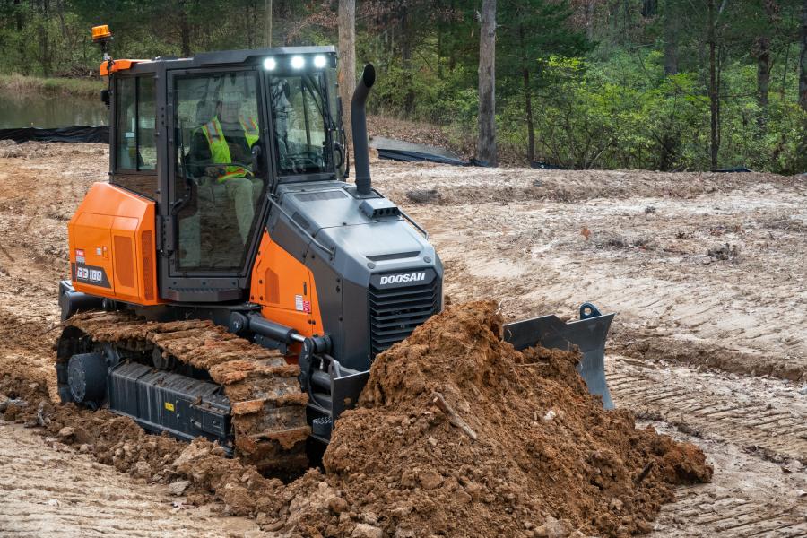 Gateway Dealer Network keeps Colt Roderick informed of the newest equipment for his current projects. He recalled when his dealer introduced him to the new Doosan DD100 dozer. 
(Doosan Infracore North America photo)
