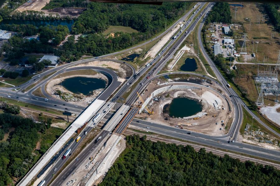 The new construction will facilitate traffic for commuters as well as semis carrying goods from the Port of Jacksonville to railroad yards and local communities.
(FDOT photo)