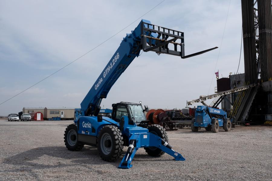 The GTH-1256 delivers more capacity at maximum lift height than any other telehandler in its class, according to the manufacturer. That’s 6,000 lb. (2.721 kg) at a max height of 56 ft. 3 in. (17.15 m) and 3,500 lb. (1,588 kg) at max outreach of 42 ft. (12.8 m).