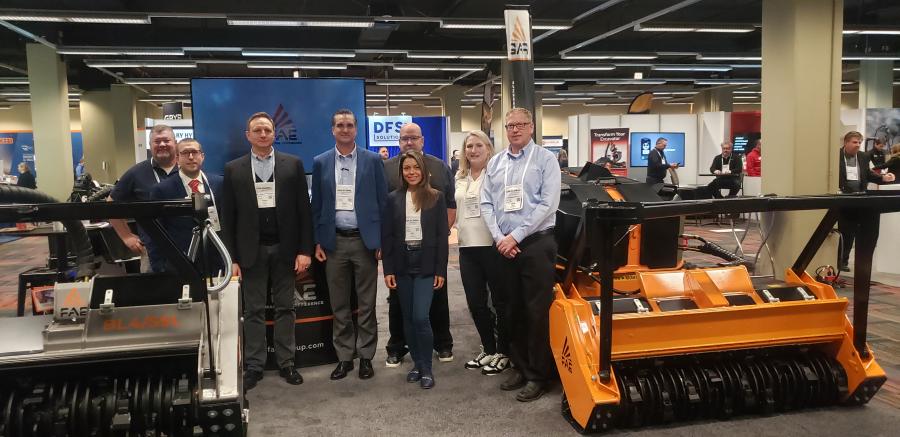 The FAE USA team, including (L-R) Chad Florian, Bradley Wiseman, Giorgio Carera, James Loneman, Lee Smith, Maria Bray, Suzanne Hall and Dave Heath, was ready to show off its lineup
(CEG photo)