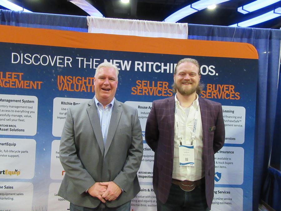 Ritchie Bros.’ Tim Keane (L) and Christian DeBlois shared information about the company’s schedule of upcoming auctions at the conference.
(CEG photo)