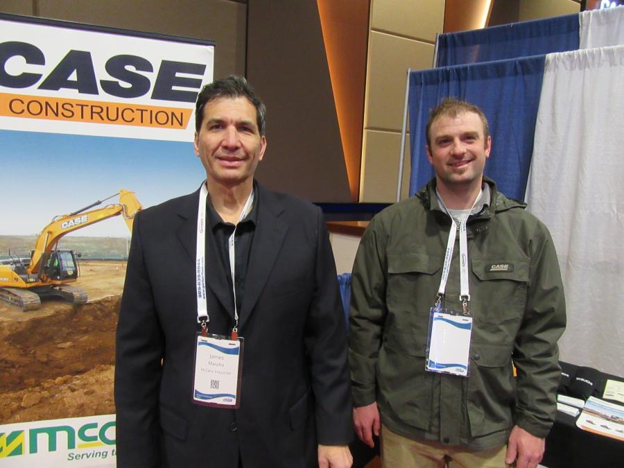 McCann Industries’ James Maioho (L) and Steve Jousma were on hand with the company’s line of Case equipment.
(CEG photo)