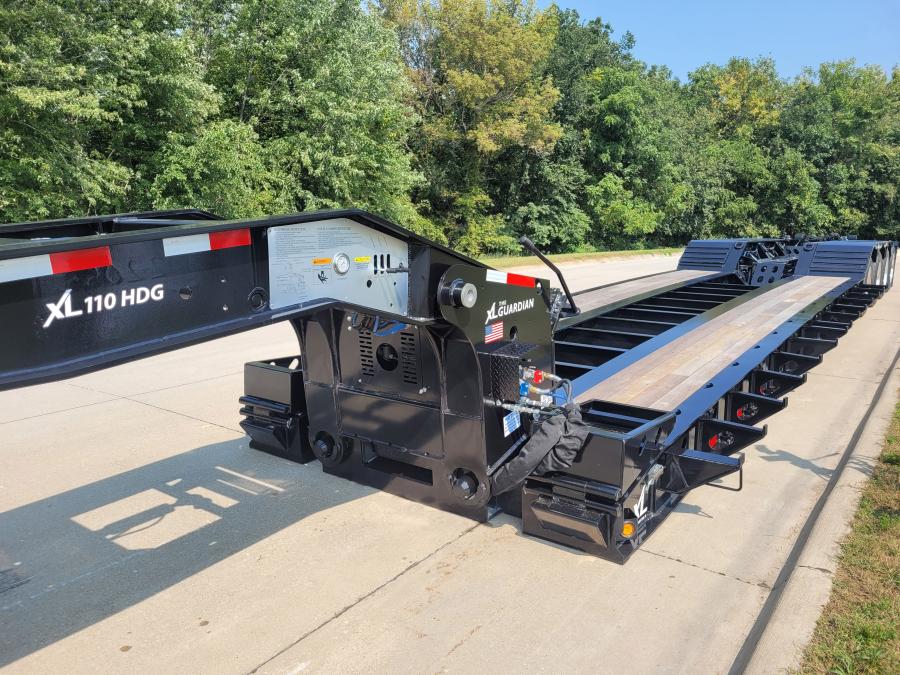 The Guardian trailer is 53 ft. long and has a capacity rating of 110,000 lbs. in 12 ft. concentrated.
