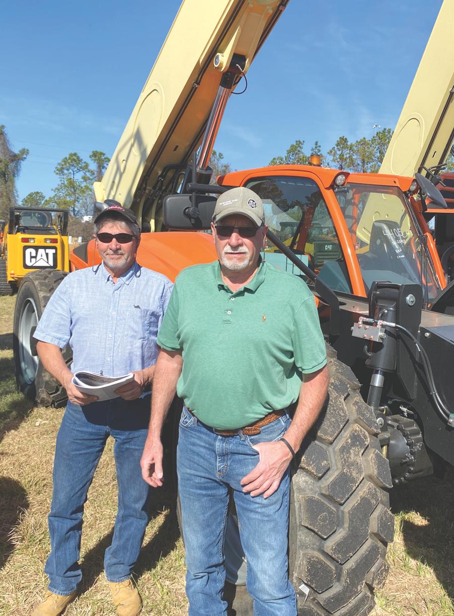 Dan (L) and Roger McHugh, owners of Brookside Equipment in Phillipson, Mass., were in Florida looking for equipment. Brookside has one of the largest used equipment inventories in New England.
(CEG photo)