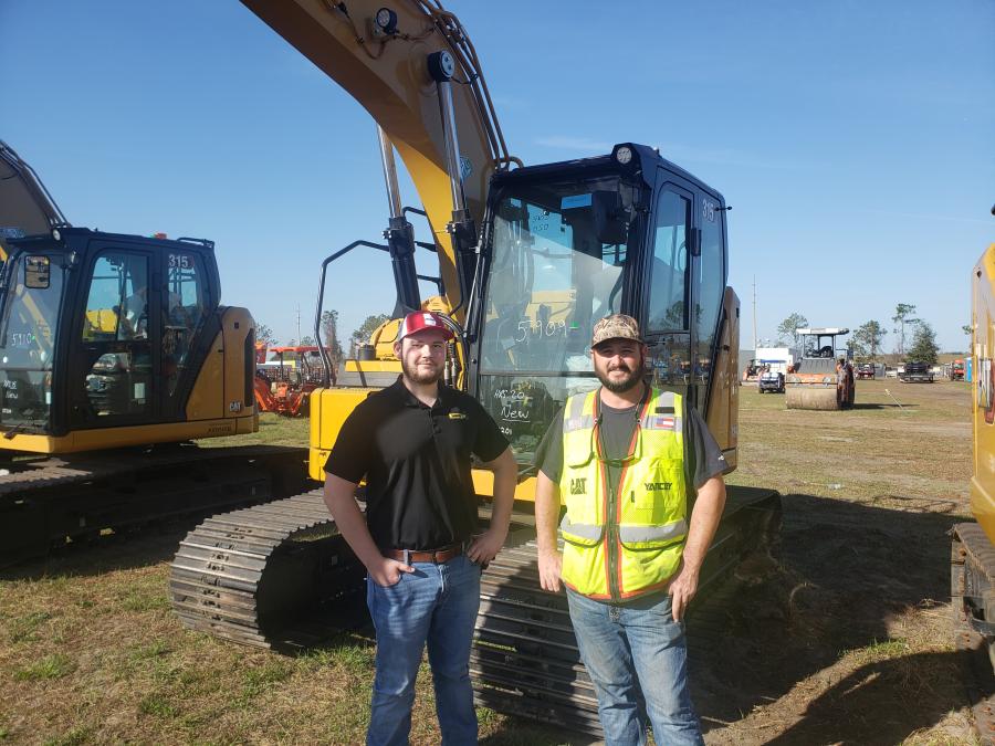 Looking over this Cat 315 excavator are Tyler Evans (L) and Pat Merier, both of Yancey Cat in Georgia.
(CEG photo)
