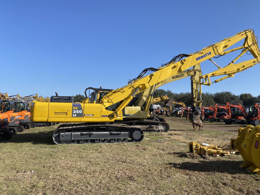 This Komatsu PC350LC hydraulic excavator with high reach for demolition was looking for a new home.
(CEG photo)