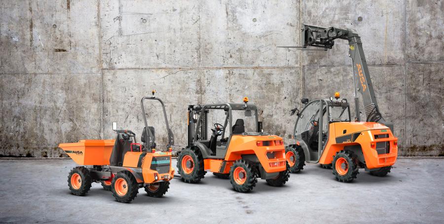 AUSA will be showcasing machines from all of its product ranges: dumpers, rough terrain forklifts and telehandlers.