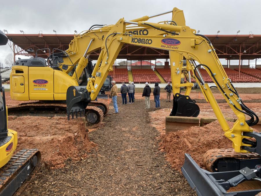 Kobelco featured a demonstration area at the show.
(Southern Farm Show photo)