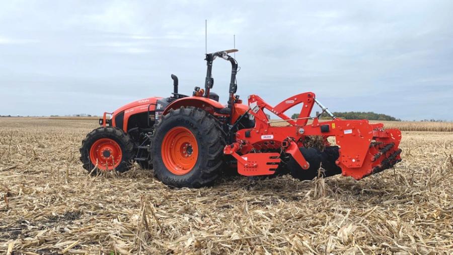 The popular Kubota M5 can now be made driverless with the introduction of a retrofit kit from Sabanto. The first tasks available will be mowing and tillage. (Sabanto photo)