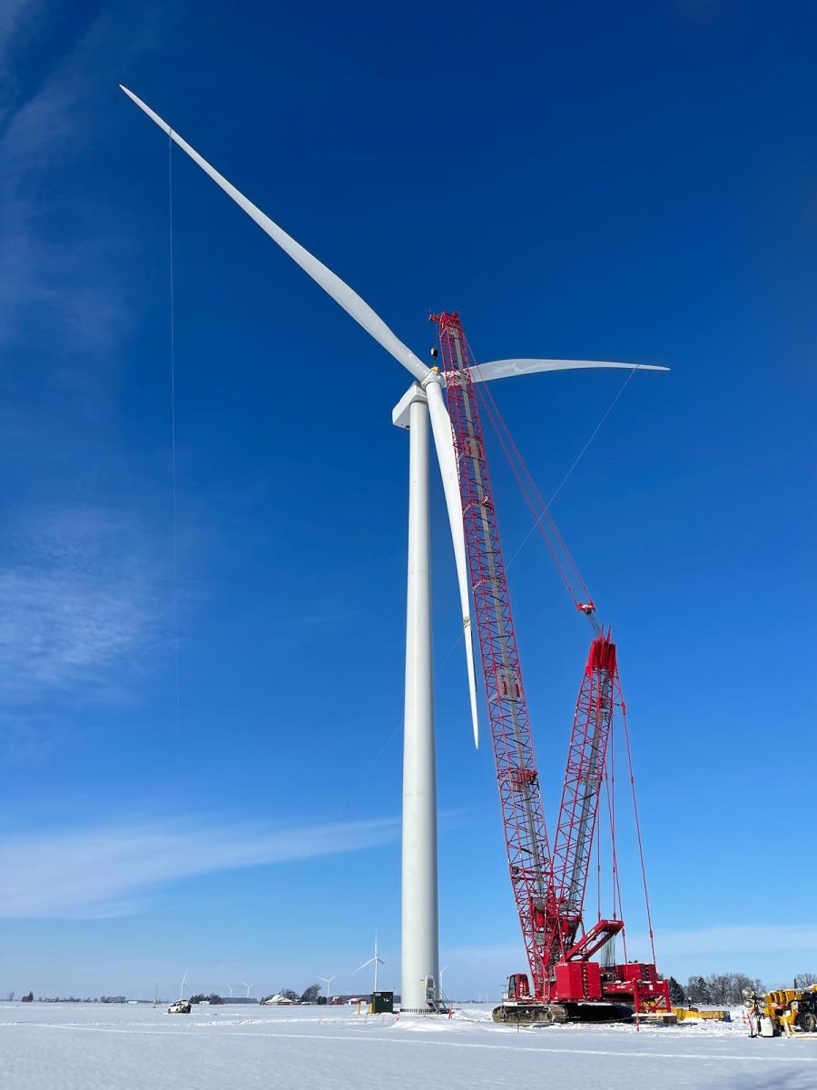 The updated attachment offers a maximum boom length of 429.8 ft., with a tip height of 452.2 ft. with the extended upper boom point. In addition to the longer boom lengths, the extra 30 percent capacity allows contractors to respond to the trend for taller, heavier wind turbines while continuing to enjoy the benefits of operating smaller cranes.