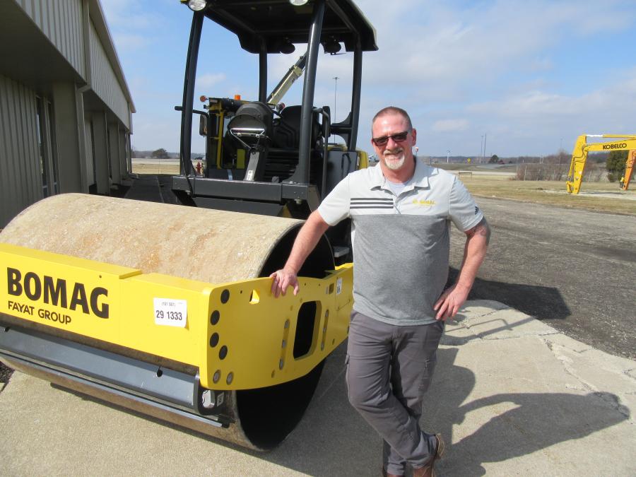 Cory Lawrence, BOMAG product support territory manager, was ready to discuss the company’s line of compaction equipment.
(CEG photo) 