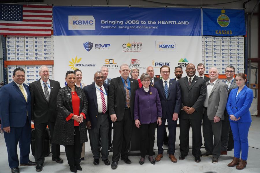 EMP Shield, an industry leader in protecting electronic devices from destructive magnetic pulses, plans to invest $1.9 billion in a computer chip manufacturing facility in Burlington, Kan.
(Office of Gov. Laura Kelly photo)