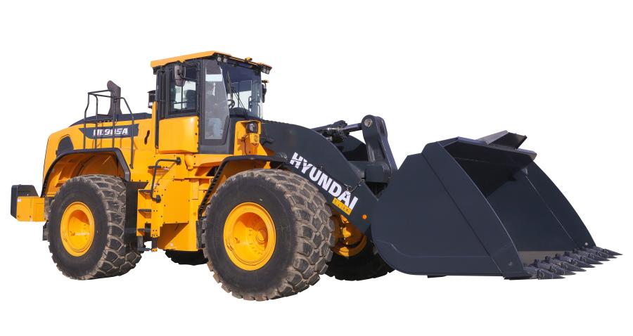 As the largest model in Hyundai’s A series wheel loader product line, the new Hyundai HL985A wheel loader offers a standard bucket capacity of 9.1-cu. yd. for use in high-production jobs such as quarrying, aggregates and other mass-volume material handling applications.