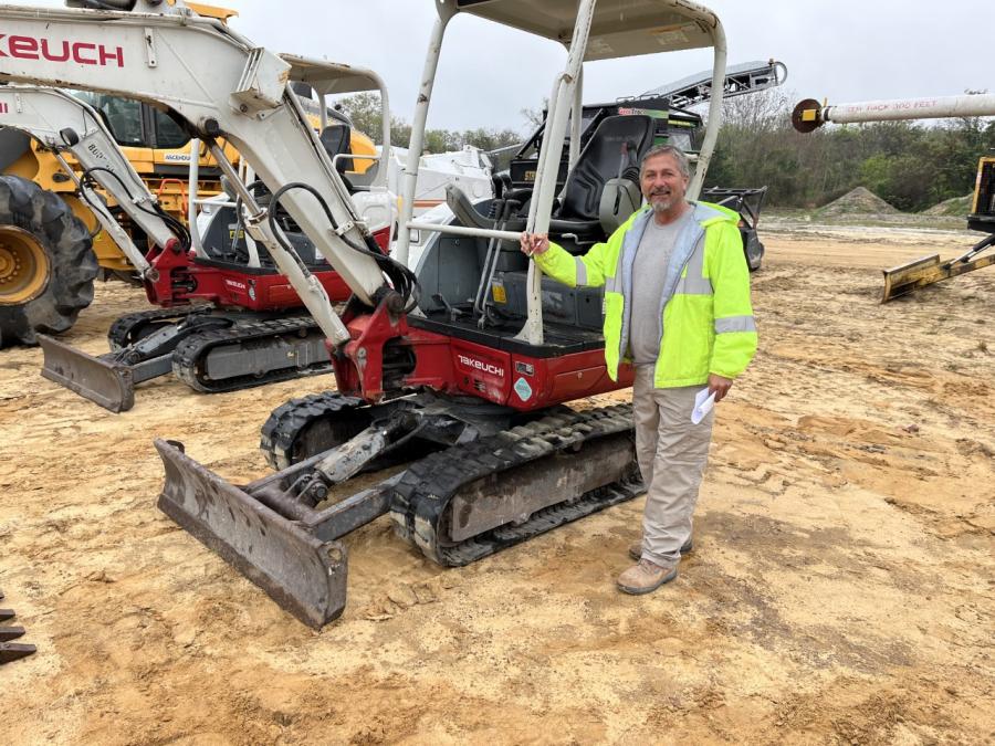 Rodney Livingston with South Eastern Construction in Lexington, S.C., tested this Takeuchi TB230 excavator and liked it, so he planned to bid on it.
(CEG photo)
