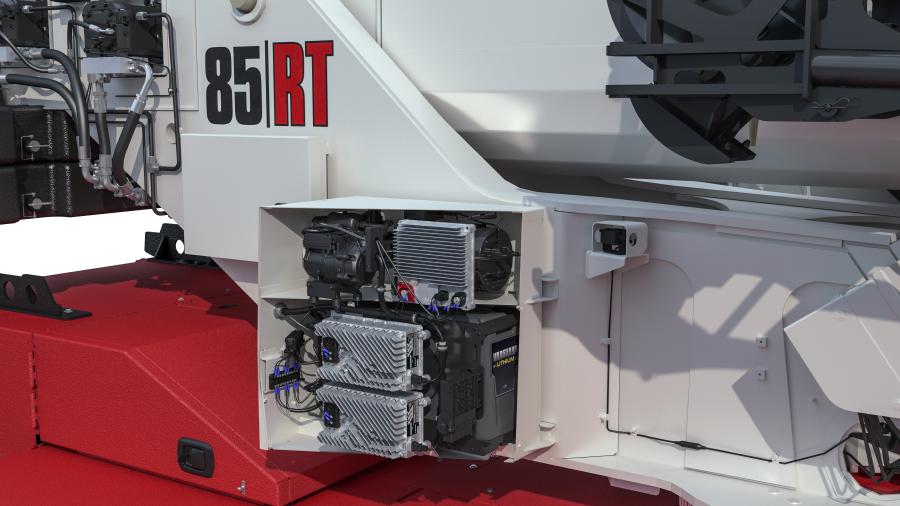 Link-Belt’s new Auxiliary Power Unit (APU) integrated into the 85|RT will improve efficiency and the lifespan of the crane, while reducing fuel consumption and minimizing emissions, according to the manufacturer. 