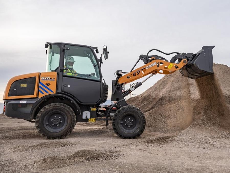 The CL36EV compact wheel loader is designed to deliver all the benefits of electrification in a machine with a small footprint.