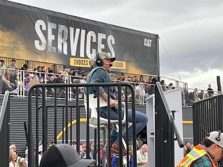 Mike Rowe, television host and champion of the skilled trades, was on hand as Caterpillar hosted the finals of its operator challenge 