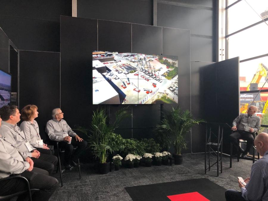 Link-Belt Cranes opens its press conference at ConExpo-Con/AGG with a video presentation of events spanning the three years since ConExpo 2020. 